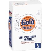 Gold Medal All Purpose Flour, Baking Flour, 5 lb Bag | Ideal for Breads, Pizza Dough, Cookies, Cakes, and Pie Crusts, Bleache