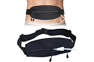 SINAISEA Peritoneal Dialysis Belt PD Catheter Transfer Set Holder for Feeding Tube PEG G J Tube Supplies Abdominal Fixation Accessories with Double Slide Zipper Pouch Patients Adults Women Men Black