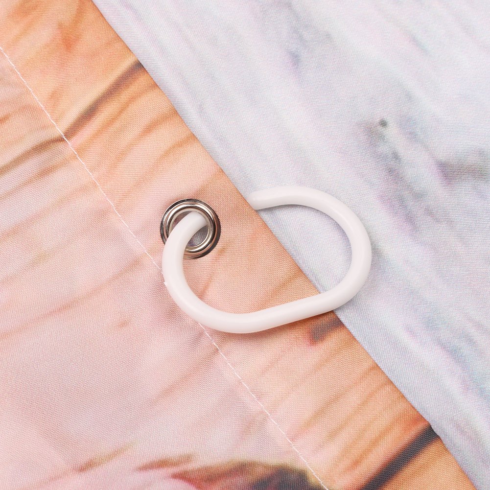 Wooden Door Shower Curtain, Rustic Decor Rural Vertical Barns House Print, Polyester Fabric Bathroom Shower Curtain Set with Hooks