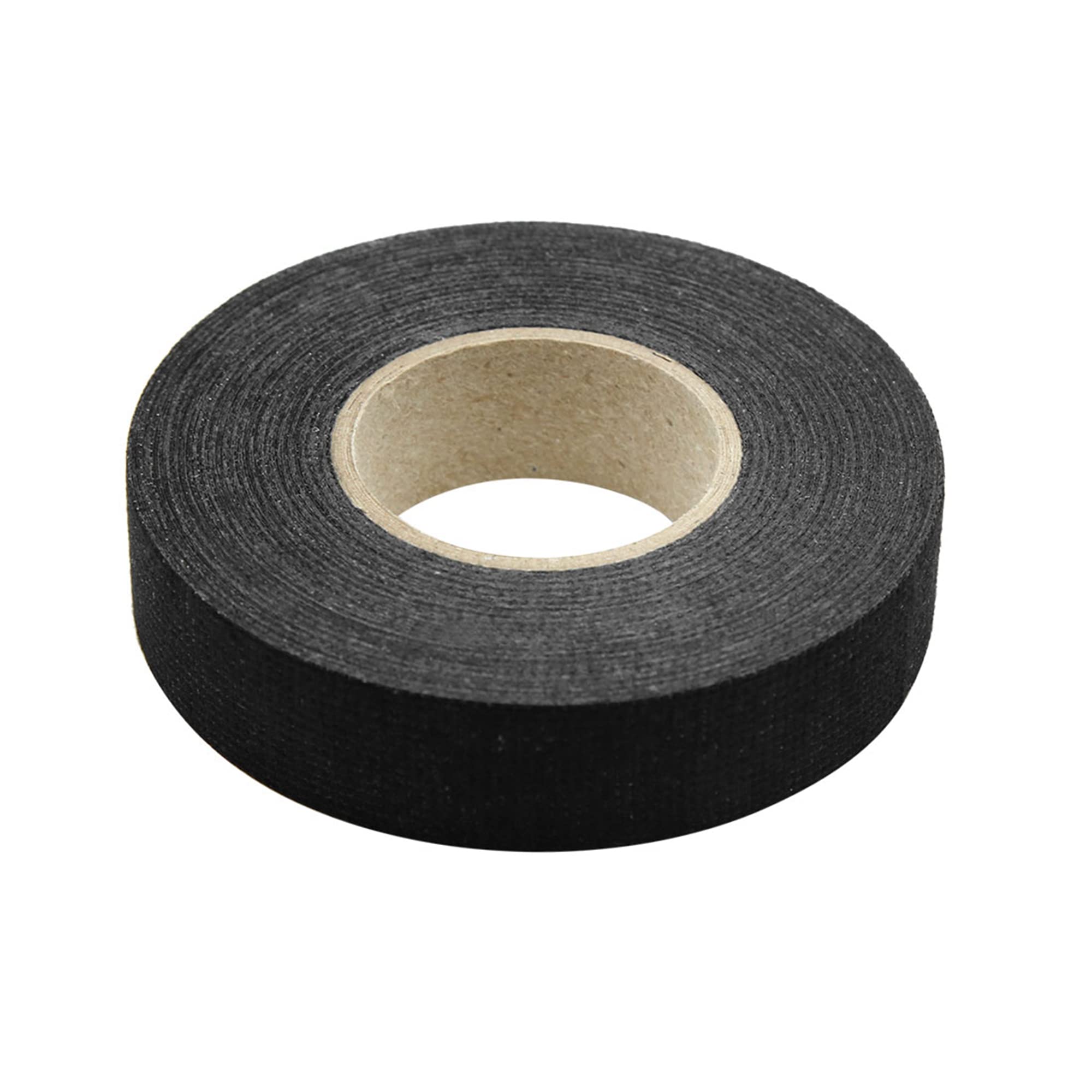 X AUTOHAUX Black Adhesive Cloth Fabric Car Wire Harness Looms Tape 19mm x 15m