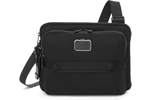 TUMI Alpha Bravo Service Crossbody Bag - Zip Pocket, Tracer, Luggage Tag - Ballistic Nylon - 9.3" X 12.3" X 3.0" - Black