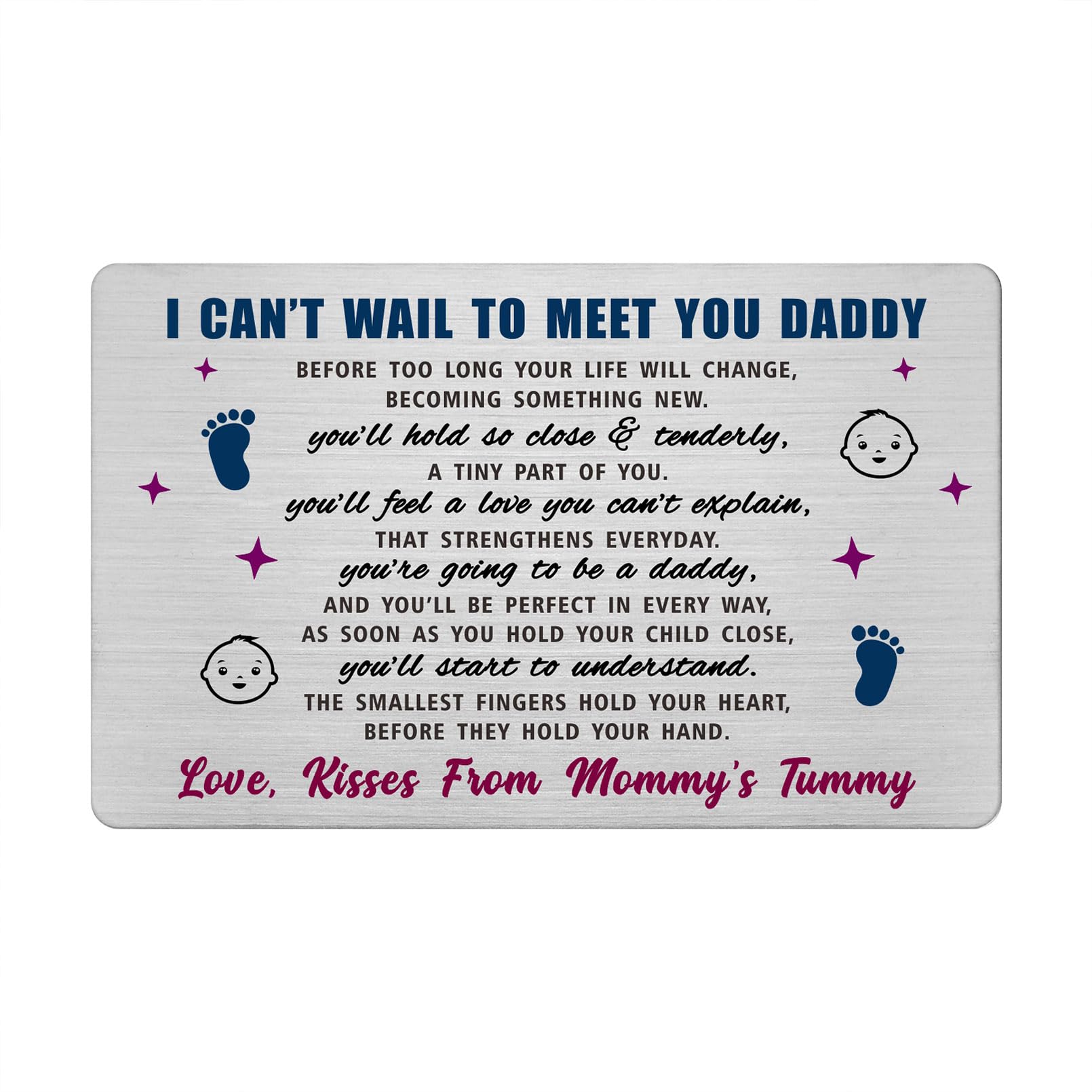 New Dad Valentines Card for Men First 1st Time Father's Day Card for New Dad Daddy to be Birthday for Boyfriend Husband