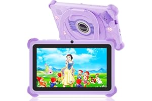 TRAYOO Kids Tablet, 7 inch Toddler Tablet for Kids, 32GB Toddler Tablet, Tablets for Kids with Case Included, Parental Control, Dual Camera, GMS, WiFi (Purple)