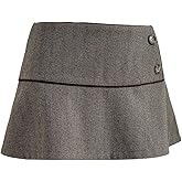 Floerns Women's Low Rise Tweed Mini Skirts Fall Clothes Trendy Vintage A Line Skirt