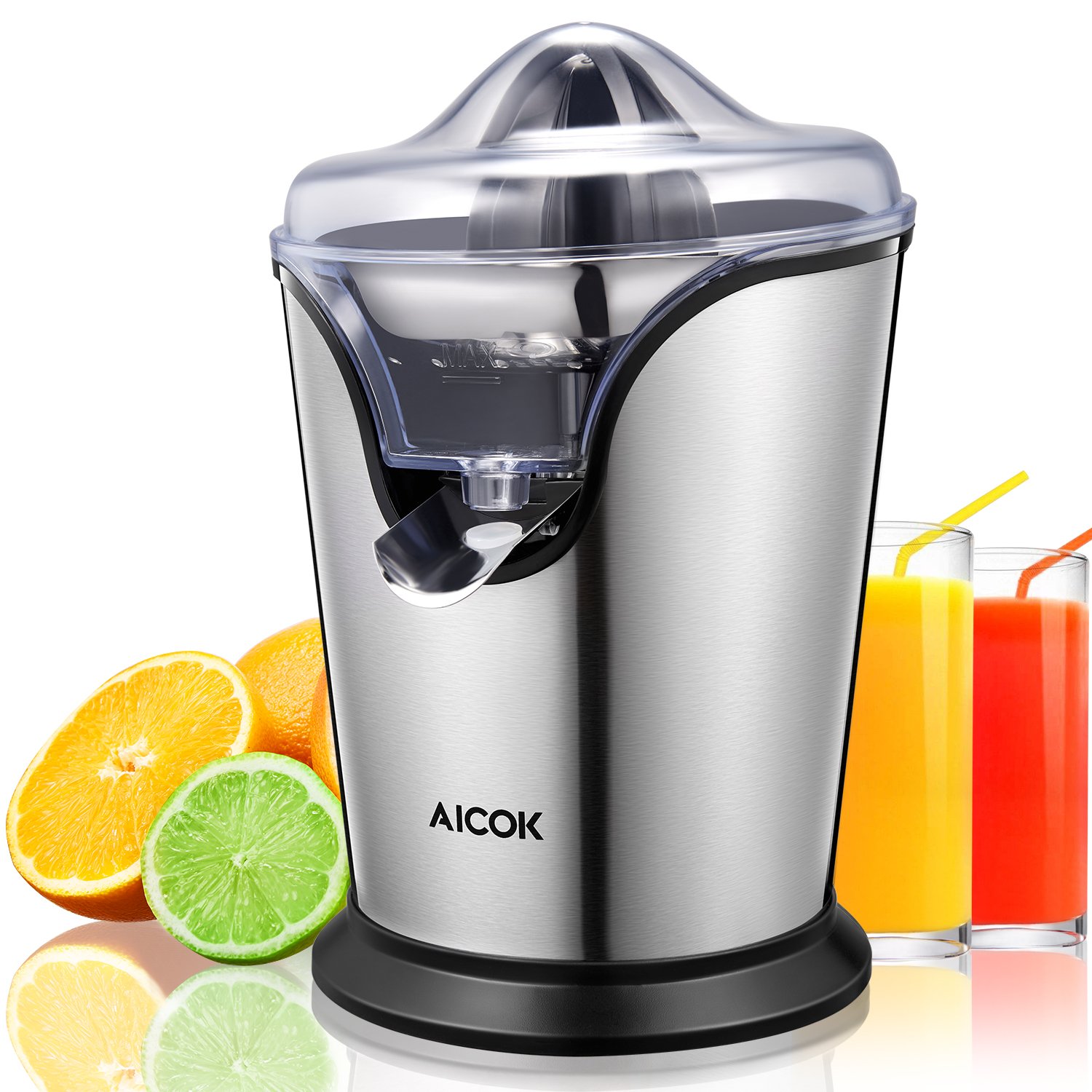 Aicok Citrus Juicer Electric Brushed Stainless Citrus Juicer Squeezer