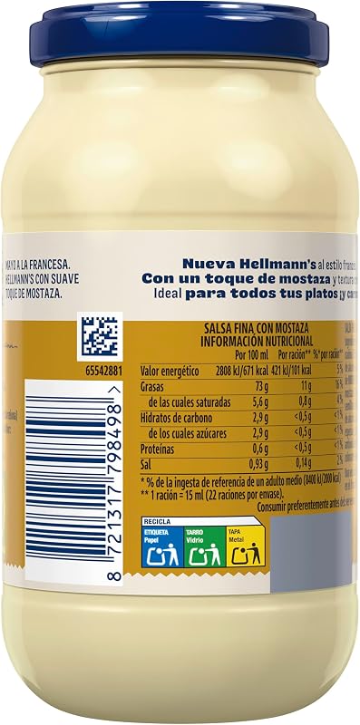 Hellmann's Salsa Francesa – Mayonesa Estilo Francés en Tarro de 340 ml