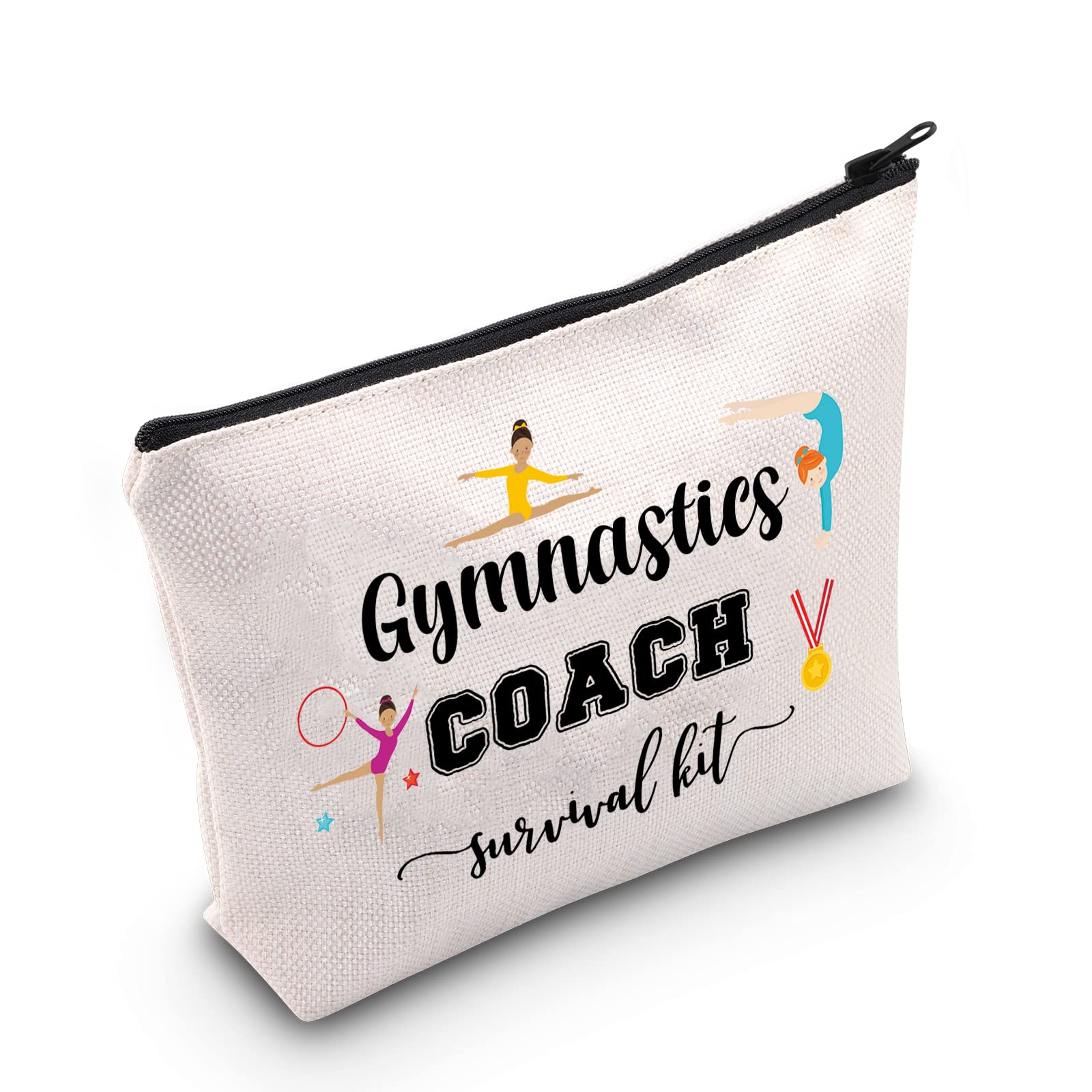 Gymnastics Theme Zipper Pouch Gymnastics Coach Gift Gymnastics Coach Survival Kit Bag for Gymnastics Teacher Best Coach Ever Gift (U-Gymnastics Coach)