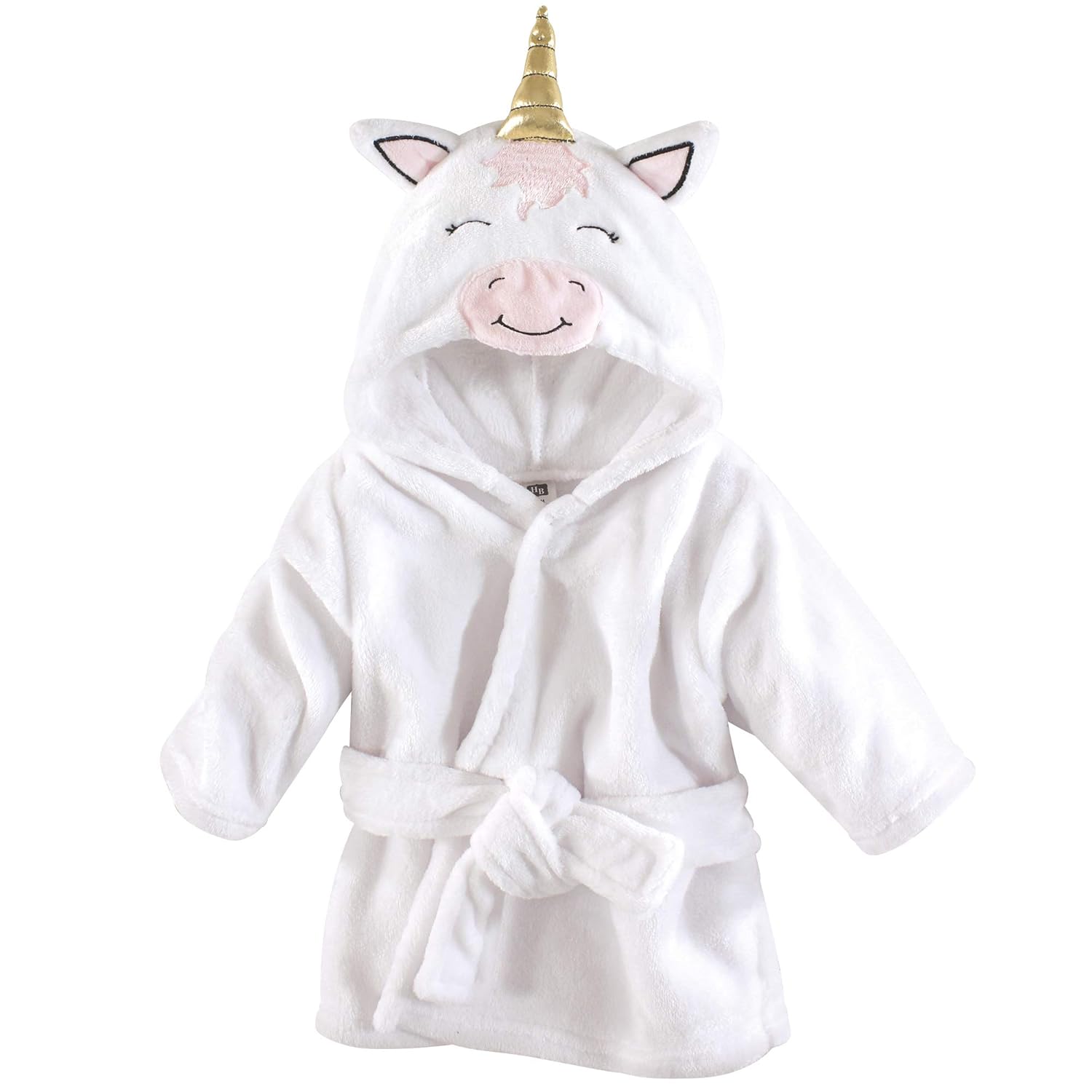 Hudson Baby Unisex Baby Plush Animal Face Robe, Blue Elephant, One Size, 0-9 Months: Baby