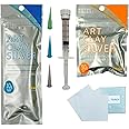 Art Clay Silver 50g, Syringe Type 10g (with 3 Tips) & Set of 3 Polishing Cloths A-0275,A-0281