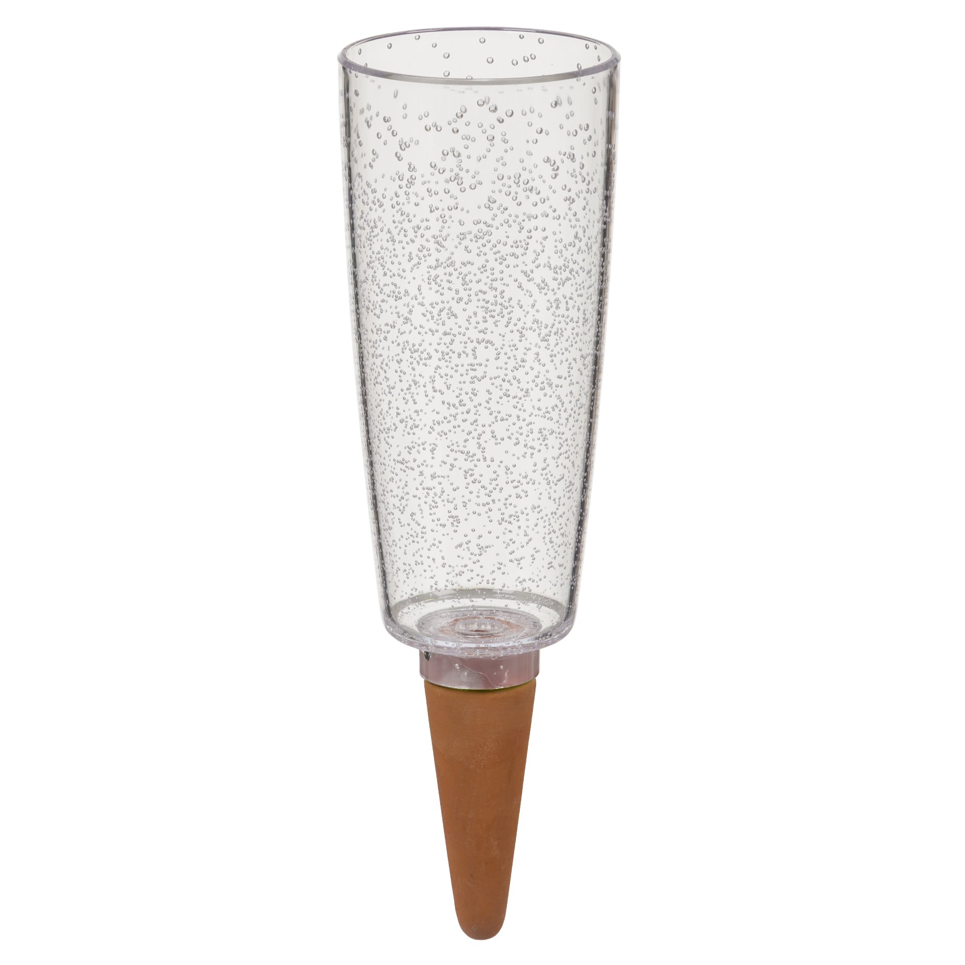 Scheurich Copa XXL 58870 Water Dispenser Plastic and Clay Cone, Transparent, 32 cm High, 1.0 Vol., 9.7 x 9.7 x 32 cm