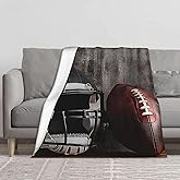 Football Rugby Blanket Gifts for Dad Boys Men Women Girls Birthday Christmas Rugby Theme Decor Home Bedroom Living Room Sofa Couch Soft Cozy Kids Adults Teen Fleece Throw 50"x60"