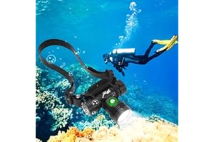 WINDFIRE Diving Headlamp 8000 Lumen, Scuba Dive Flashlight, Underwater 80M IPX8 Waterproof, 3 Modes Underwater Flashlight for Diving, Submarine Light Dive Light with Power Indicator