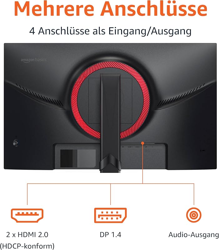 Gaming-Monitor 24 Zoll (23,8 Zoll sichtbar(61 cm)), FHD 1080p, 165 Hz, VESA-kompatibel, adaptive Synchronisierung, 1 ms Reaktion, Schwarz