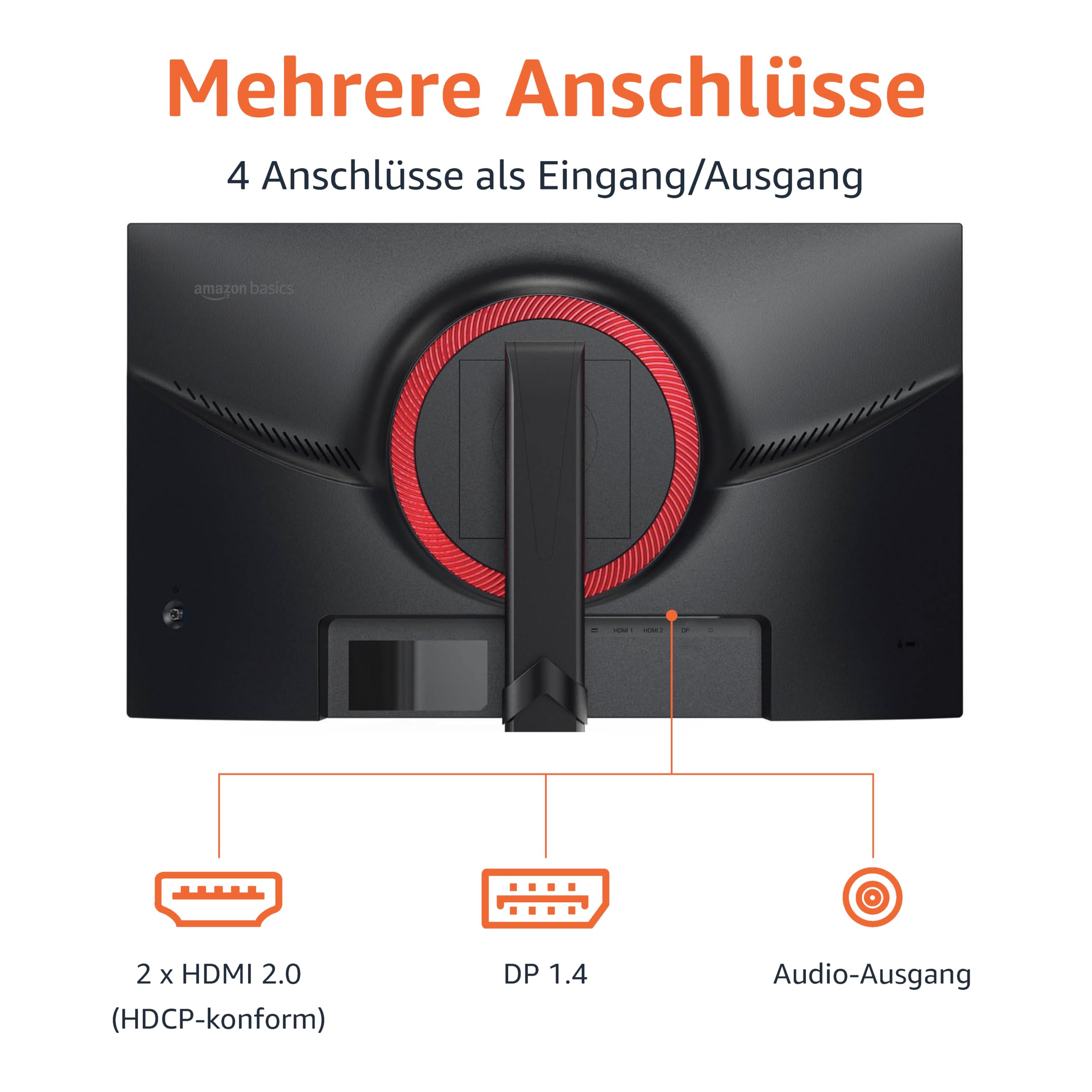 Amazon Basics Gaming-Monitor 27 Zoll (68.6 cm), FHD 1080p, 165 Hz, VESA-kompatibel, Adaptive Synchronisierung, 1 ms Reaktion, Schwarz 3