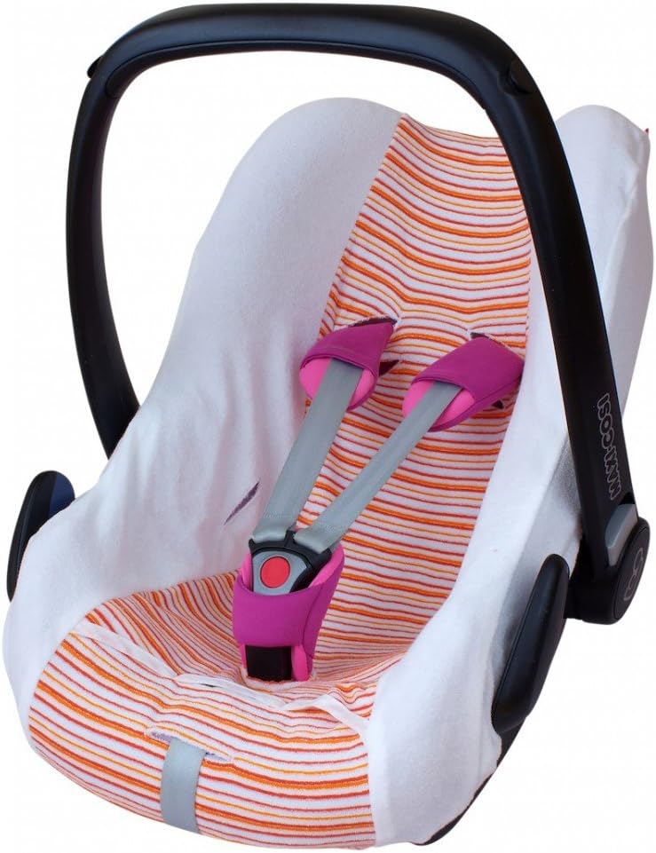 Siege Auto Par Ex Byboom Pebble Housse De Siege Dete Universelle En Tissu Eponge A Rayures Pour Coque Bebe Maxi Cosi Cabrio Fix Fabriqu Eacut Concu En Allemagne City Sieges Auto Et Accessoires
