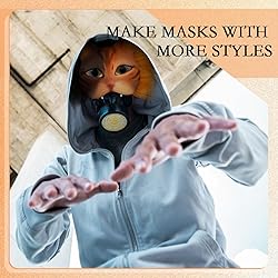 Seenelling 60 Pcs DIY Therian Mask Kit Blank Cat