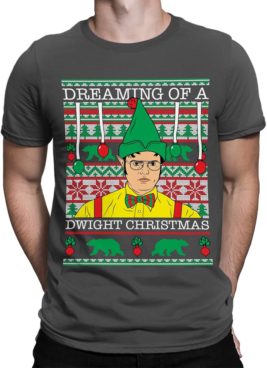 SpiritForged Apparel Dreaming of A Dwight Christmas Men's T-Shirt