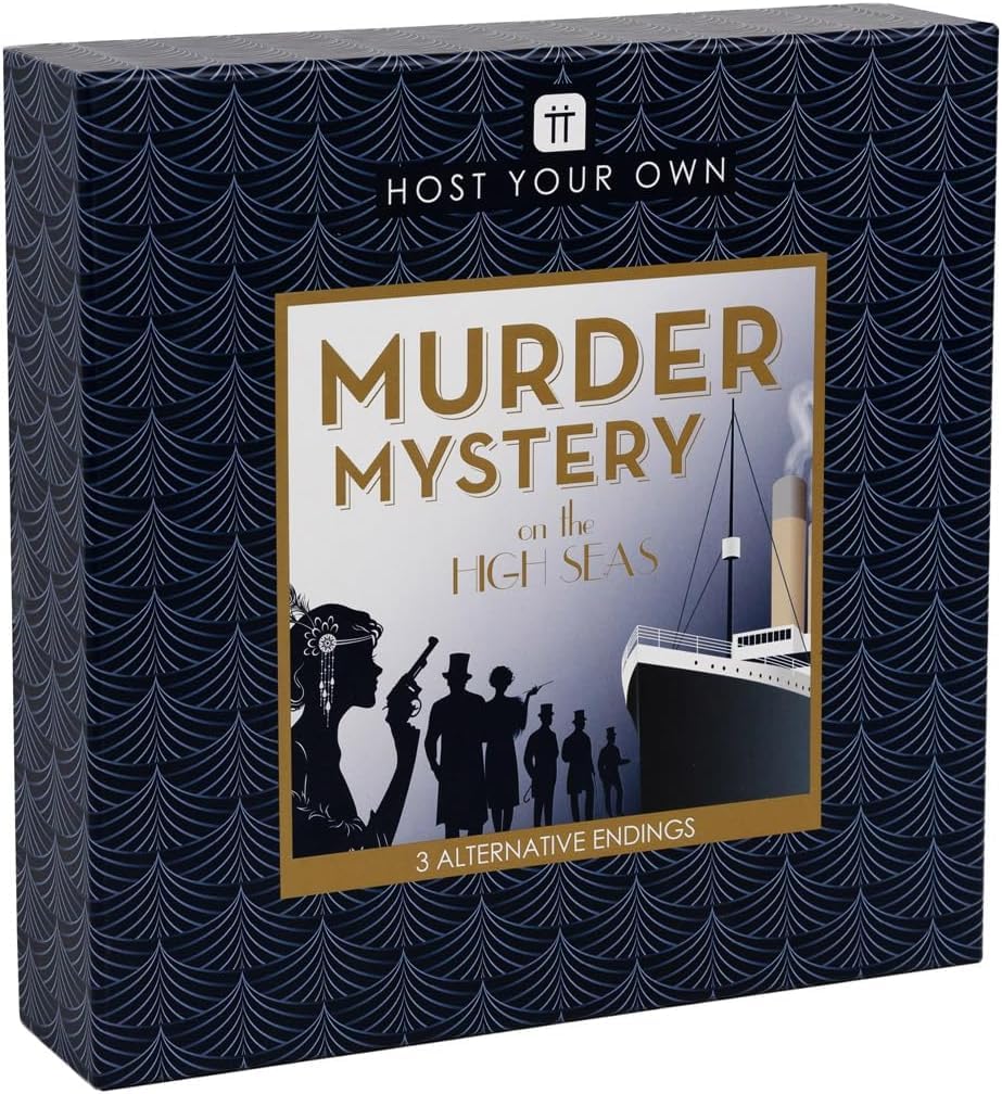 Talking Tables Reusable Murder Mystery Game | Death on the Boat, Interactive Family Dinner Party Games Night, Halloween, Christmas | Solve the Crime Case, Detective Clues | Age 16+, 5-12 Players
