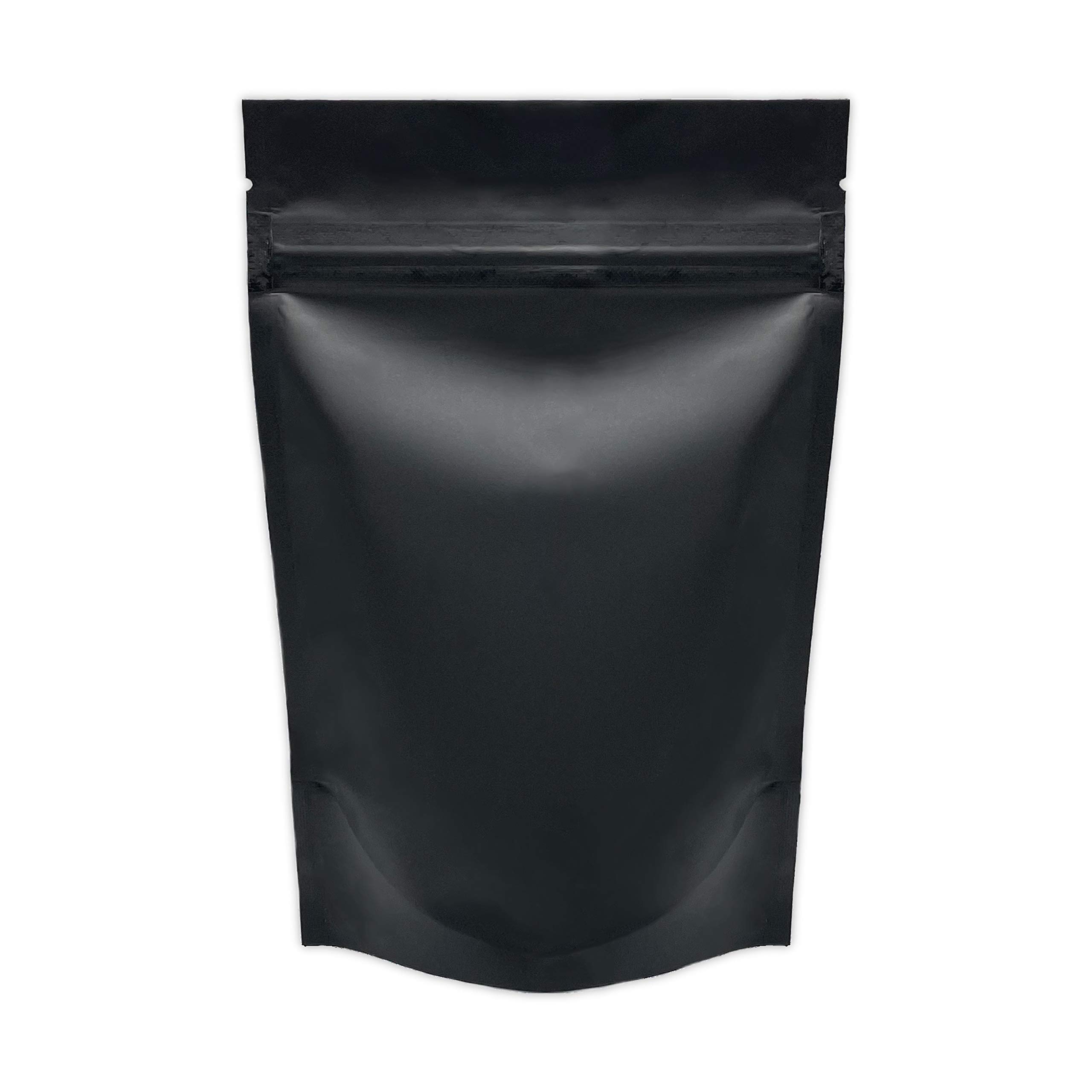 Photo 1 of 100PCS Resealable Smell Proof Stand Up and Flat Bags Aluminum Foil Pouch Bag 4 x 6 and 6 X 9 Inches Reclosable Mylar Ziplock Bag Food Storage Grip Seal Wrap (Black Stand UP, 6X9 Inch)