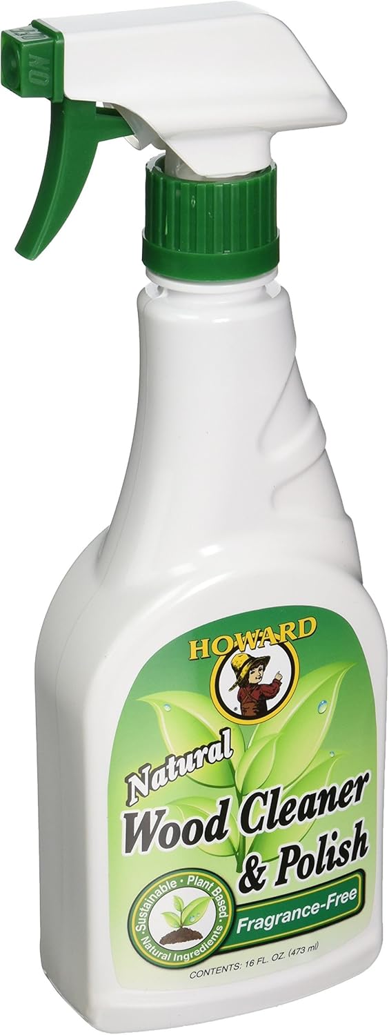 Howard WC0012 Natural Wood Cleaner and Polish, 16Ounce