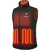 Venustas Men’s Heated Sweater Vest with Battery, 11-Hours Warmth, Soft Knit Heated Vest for Outdoor