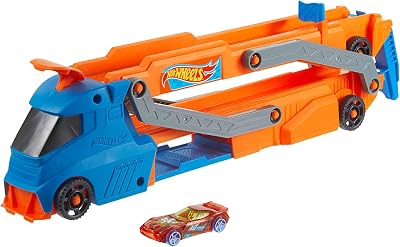 Hot Wheels Speed Track Transporter Hauler 1:64 Scale Car & Track HYT83