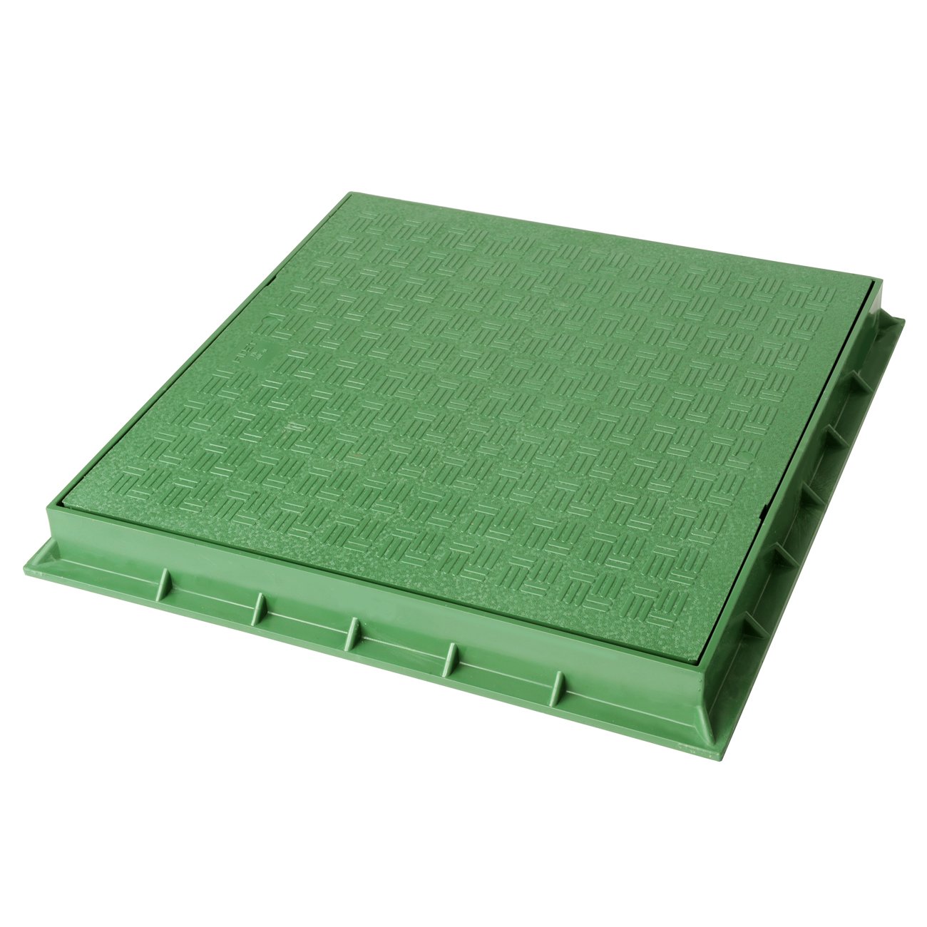 First Plast tcdp40 V-y Frame with Lid pedonabile in PVC, Green, 400 x 400 mm