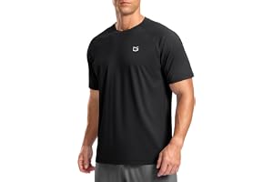 G Gradual Men's Athletic Workout T-Shirts Moisture Wicking Running Shirts | Quick Dry, Cooling, 4-Way Stretch, UPF 50+ Short Sleeve Crewneck Performance Tee for Gym Tennis Swim Rash Guard