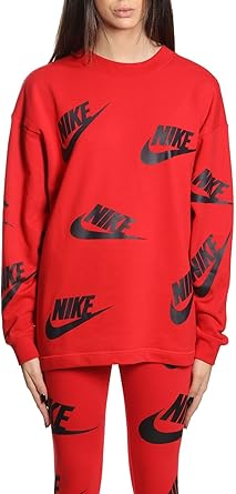 sudadera roja nike mujer