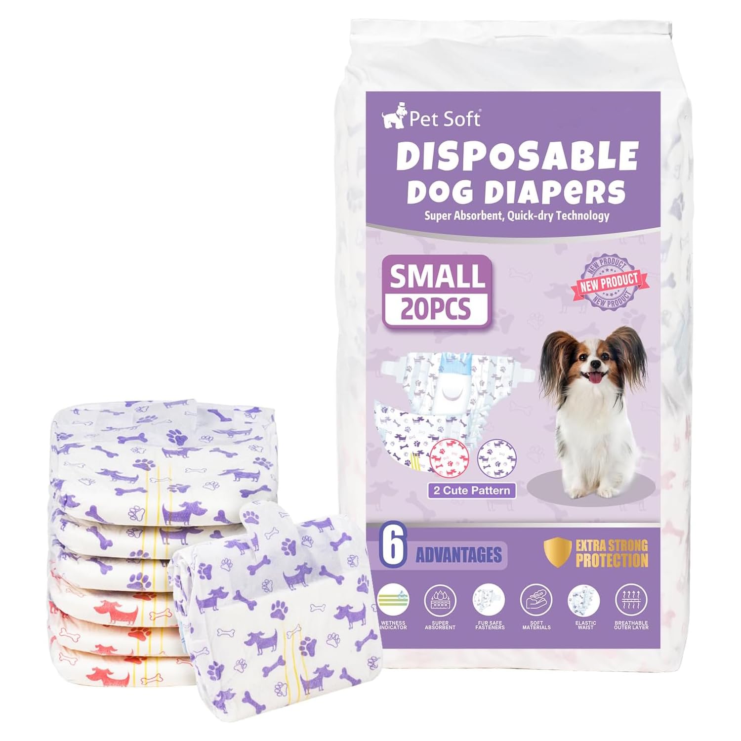 thumbnail image 2 of Peritas Disposable Dog Diapers For Females In Heat – Large/X-Large 2 of 4