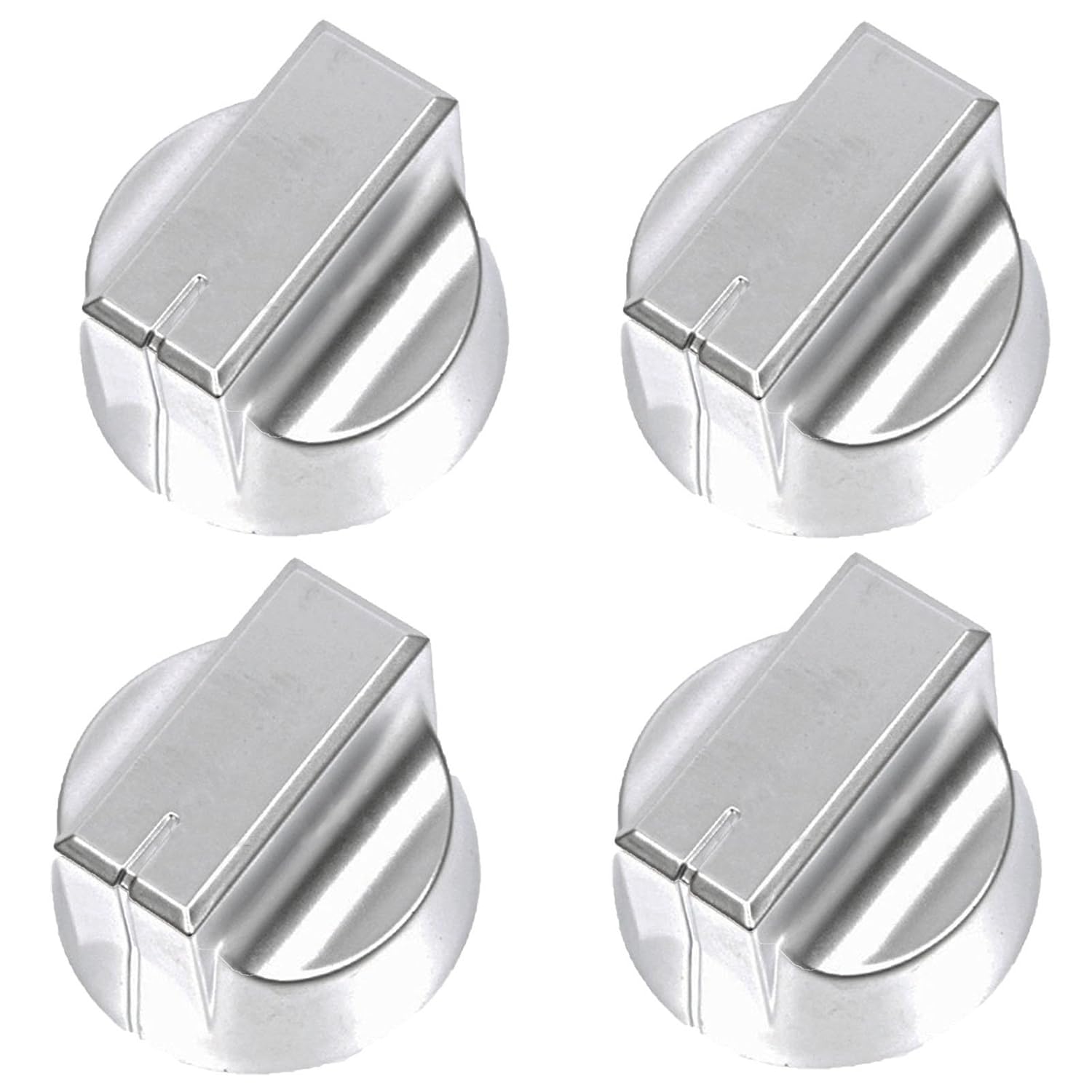 Pack of 4, Silver New World Genuine Temperature Control Knob for Oven