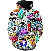 Mens Hip Hop Hoodie Street Novelty Hoodies 3d Printed Pullover Casual Sweatshirts
