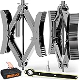 WELLUCK Camper Wheel Chock Stabilizer 2 Sets for RV Travel Trailer Heavy Duty X-Shaped RV Chocks Anti-Move Tire Wheel Chock, Fits 3.5" to 12" Wheel Gaps