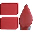 Dr. Foot Shoe Sole Protectors for high-Heels, Self Adhesive Silicone Non-Slip Shoes Cover Bottoms for Women (Red - 2 Pairs)