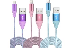 CUANYEON iPhone Charger Fast Charging 3pack 6FT Apple MFi Certified Lightning Cable Nylon Braided iPhone Charger Cord Compatible with iPhone 14/13/12/11 Pro Max/XS MAX/XR/XS/X/8/7 Plus iPad AirPods