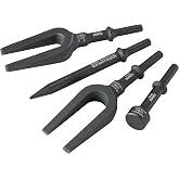 SUNEX TOOLS ACS4 Air Hammer Chisel Pneumatic Separator Set in Portable Tool Roll, 4-Piece