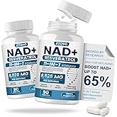 ETOVO NAD+ Supplement, 8525 mg Liposomal NAD Resveratrol Supplement for Women and Men with Coptisine Quercetin Curcumin Supports Cellular Health, Energy & Healthy Anti-Aging 180 Counts
