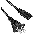 Elliptical Machine Power Cord 2 Prong Power Cord Adapter 5FT Compatible for YOSUDA,GUGTTR,WESTIONC, ANCHEER Under Desk Elliptical Machine