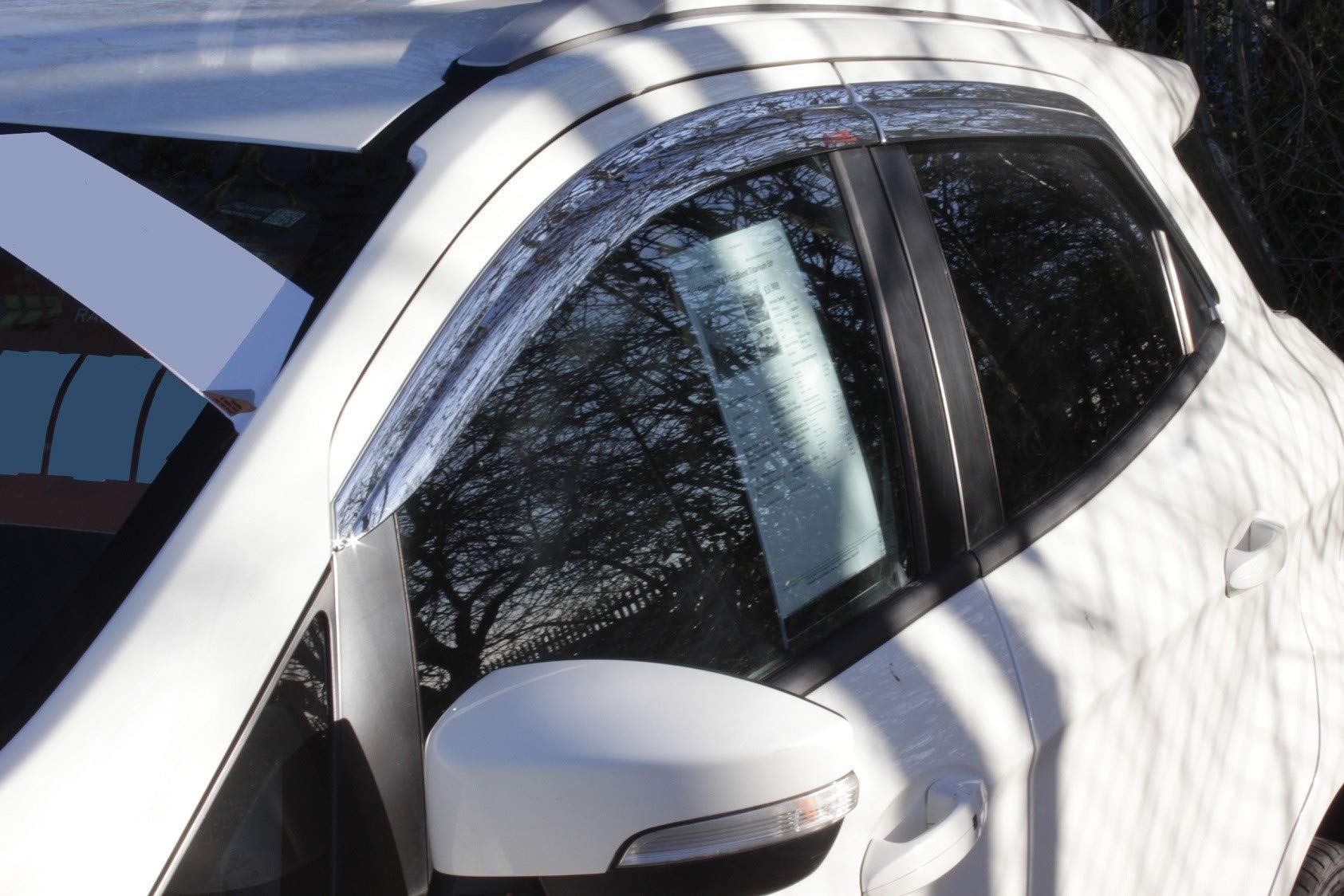 AUTO CLOVER Chrome Wind Deflectors Set for Ford Ecosport (4 pieces)