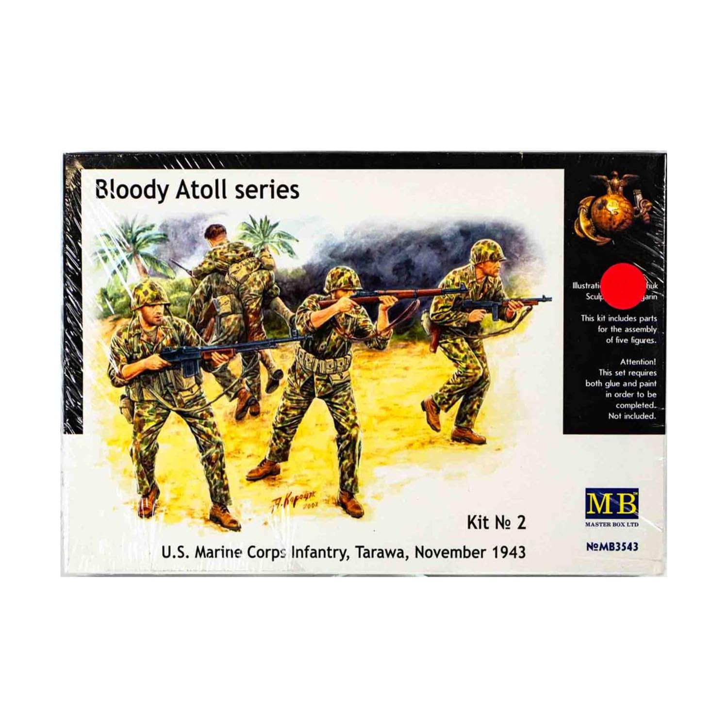 Masterbox 1:35 Scale Bloody Atoll Series. Kit No 2". US Marine Corps Infantry Figure