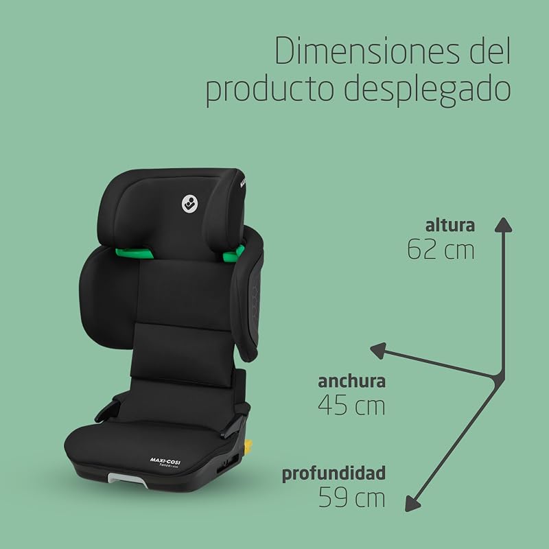 Tanza i-Size, Silla Coche ISOFIX, 100–150 cm, Full Black