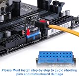 MZHOU USB 3.0 19PIN to TYPE-C 20PIN Adapter Front Panel Header IDC Connector view 3