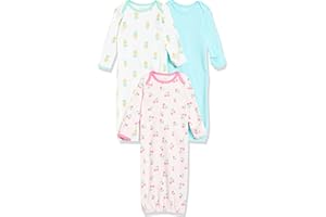 �鶹�� Essentials Baby 3-Pack Sleeper Gown, Girl Fruit, 0-6M