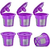 Sanyedou Reusable K Cups for Keurig,Reusable K Cup Coffee Filter Refillable Single K Cup for Keurig 2.0 1.0 BPA Free (6 Pack)
