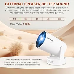 Mini Projector 4K with WiFi Bluetooth 5.4 - Smart