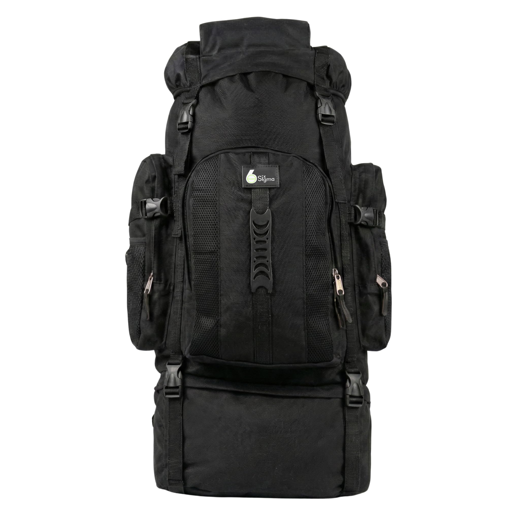 SiXsigma Sports 120L Extra Large Travel Camping Accessories Backpack - Quick Dry Large Rucksack For Camping, Fishing Backpack & Hiking Bag - Ideal Hiking Rucksack For Men & Women (120L, Black)