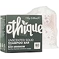 Ethique Bar Minimum - Unscented Solid Sulfate free Shampoo Bar for sensitive Scalps - Vegan, Eco-Friendly, Plastic-Free, Cruelty-Free,3.88 oz (Pack of 1)