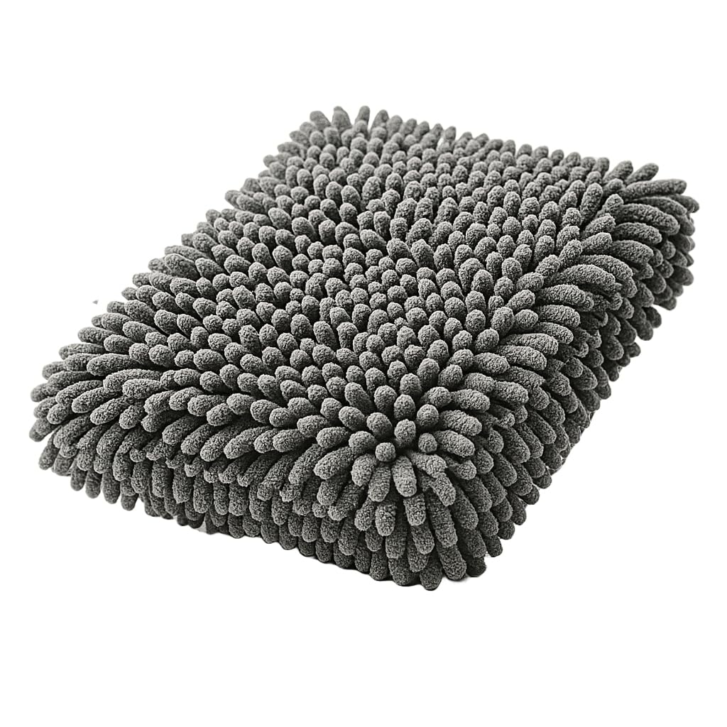 Microfibre Car Wash Pad – Chenille Sponge for Cleaning & Polishing – Scratch-Free Wash Mitt Alternative – Ultra Absorbent, Soft, and Durable – Ideal for Cars, Vans, Motorbikes & Home Use
