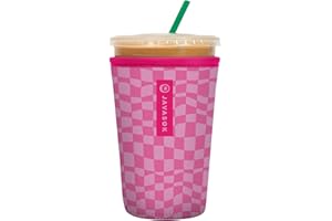 Sok It Java Sok Iced Coffee & Cold Soda Insulated Neoprene Cup Sleeve (Pink Grand Prix, Medium: 22-28oz)