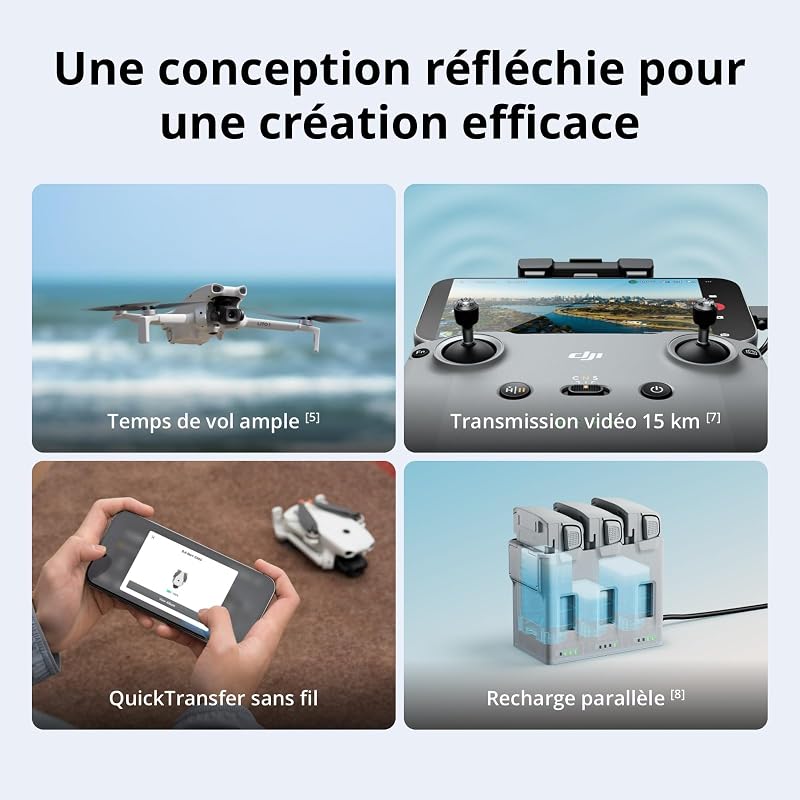 Lito 1 (DJI RC-N3) Bundle 2 batteries, Version améliorée de Mini 4K
